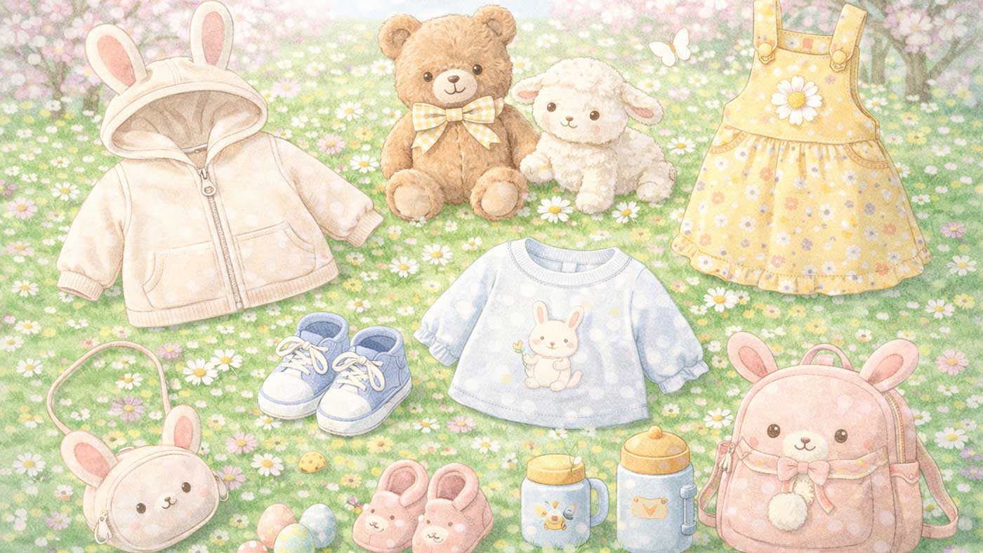 Babykleidung in der Übergangszeit im Frühling